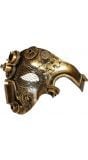 Steampunk half-gezichts masker goud