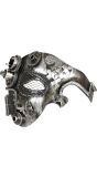 Steampunk half-gezichts masker zilver