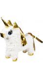 Unicorn mini piñata met gouddetails