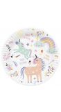 Unicorns en Rainbows kinderfeestje bordjes 8 stuks