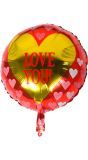 Valentijnsdag love you folie ballon