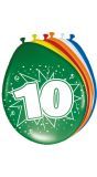 Verjaardag 10 jaar ballonnen 8 stuks