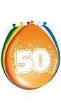 Verjaardag 50 jaar ballonnen 8 stuks