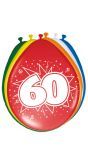 Verjaardag 60 jaar ballonnen 8 stuks