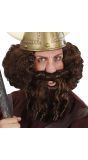 Viking pruik met baard