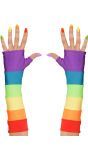 Vingerloze Gay Pride handschoenen