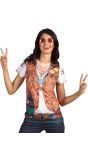Vredelievend hippie shirtje dames