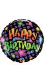 Vrolijke happy birthday folieballon