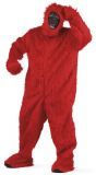 Warm rood gorilla kostuum