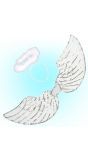 Witte engel vleugels met halo