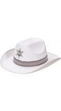Witte sheriff hoed