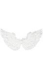 Witte vleugels met zilver glitter