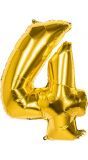 XXL gouden folieballon cijfer 4