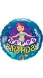 Zeemeermin verjaardag folieballon