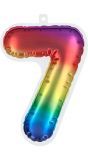 Zelfklevende folieballon regenboog 7