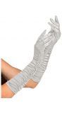 Zilveren plisse handschoenen