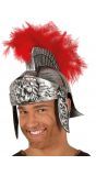 Zilveren romeinse strijder helm met veer