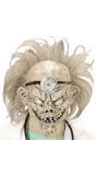 Zombie dokter masker met pruik