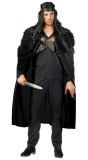 Zwart middeleeuws krijgers kostuum