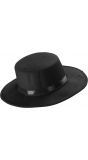 Zwarte El Gaucho hoed