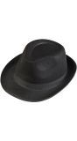 Zwarte gangster fedora hoed