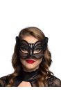 Zwarte kat deluxe kanten oogmasker