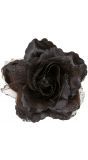 Zwarte roos haarclip