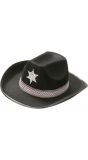 Zwarte sheriff hoed