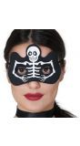 Zwarte skelet oogmasker