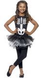 Zwarte skelet tutu kostuum