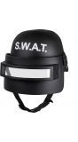 Zwarte SWAT helm deluxe kind