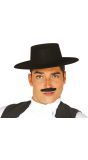 Zwarte Zorro flamenco hoed
