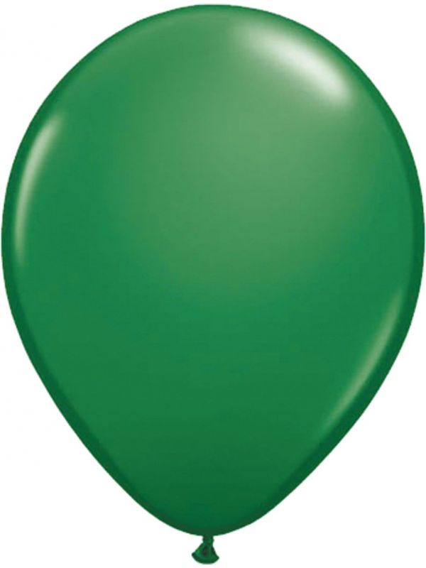 10 donkergroene ballonnen 30cm