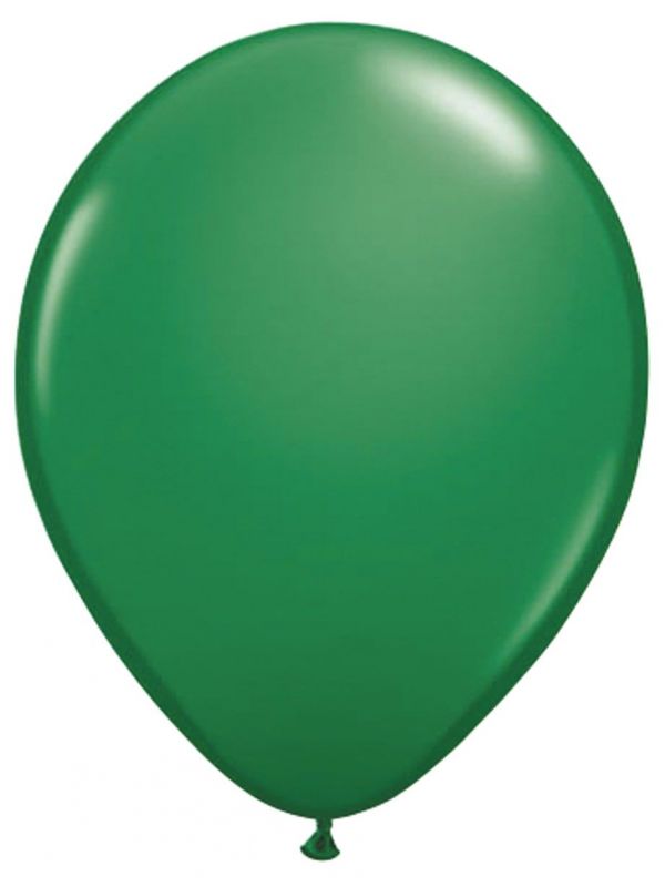10 donkergroene metallic ballonnen 30cm