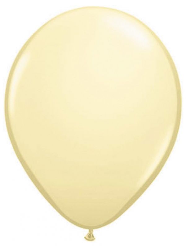 10 ivoor witte metallic ballonnen 30cm