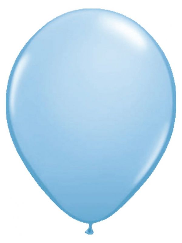 10 lichtblauwe metallic ballonnen 30cm