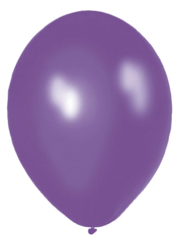 10 paarse metallic ballonnen 30cm