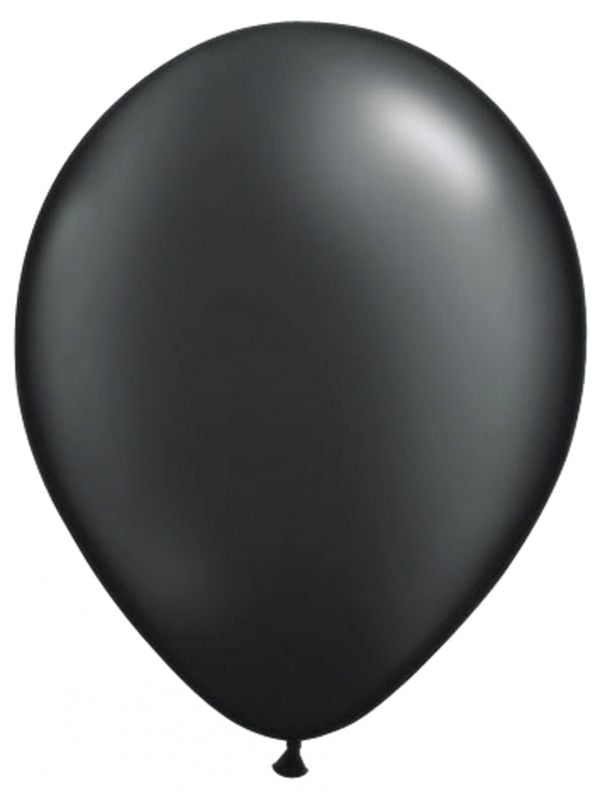 10 zwarte metallic ballonnen 30cm