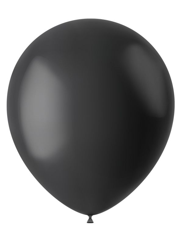 100 ballonnen midnight black mat 33cm