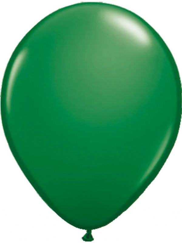 100 donkergroene metallic ballonnen 30cm