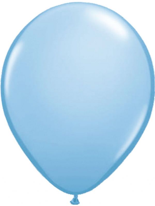 100 lichtblauwe metallic ballonnen 30cm