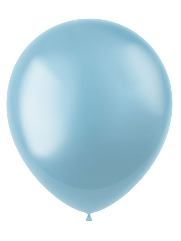 100 metallic ballonnen sky blue 33cm