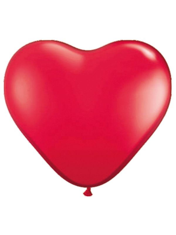 100 rode hartvormige ballonnen 30cm