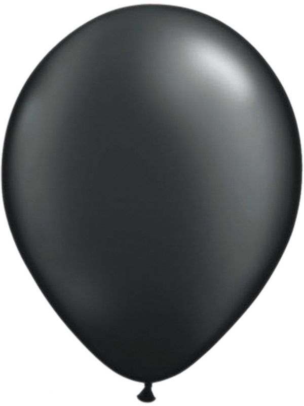 100 zwarte metallic ballonnen 30cm