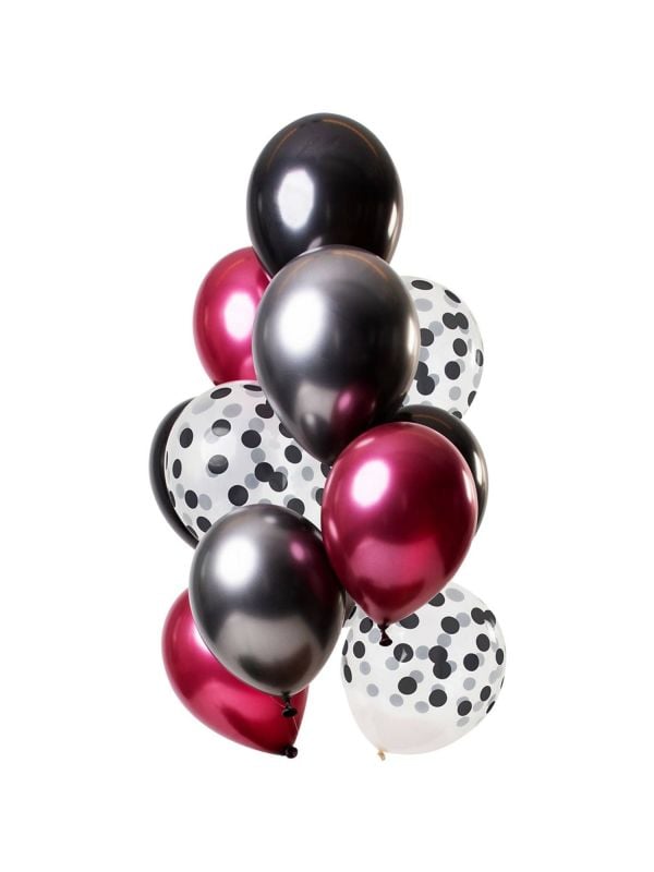 12 feestelijke ballonnen dark richness 30cm