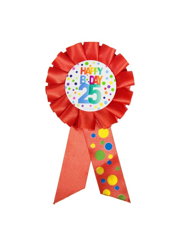25 Jaar happy birthday stippen rozet
