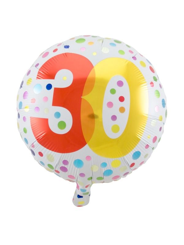 30 jaar confetti verjaardag folieballon
