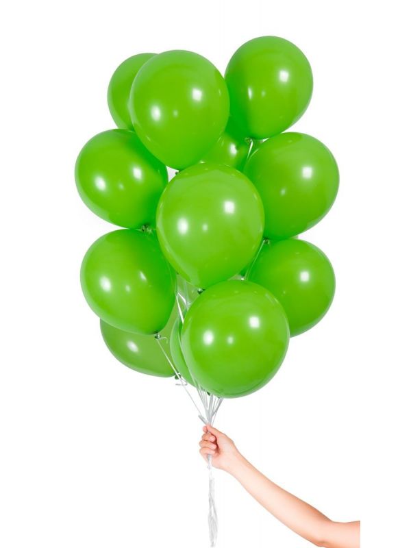 30 lichtgroene ballonnen met lint 23cm