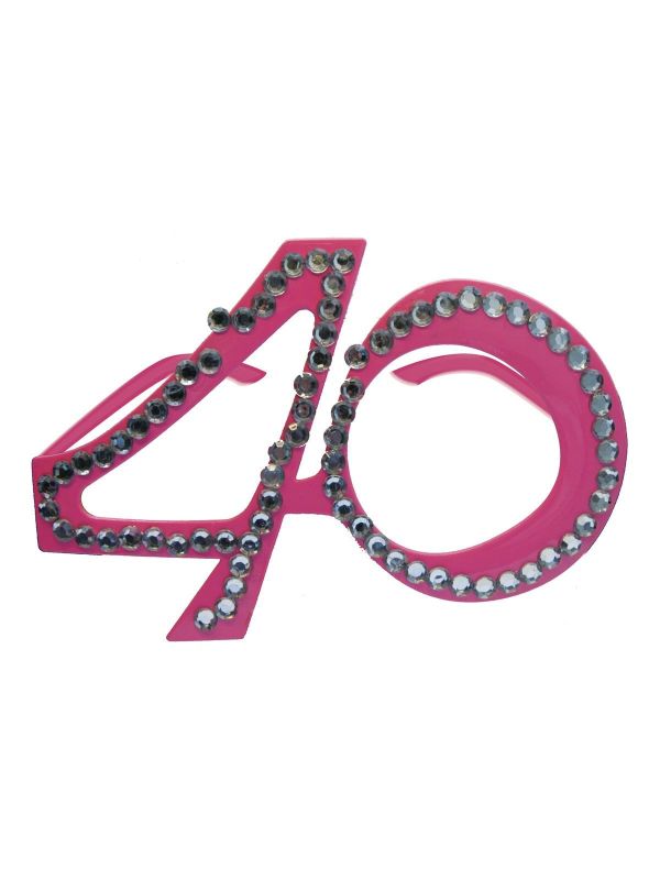 40 jaar diamant feest bril roze