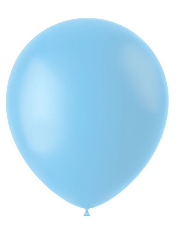 50 ballonnen powder blue mat 33cm